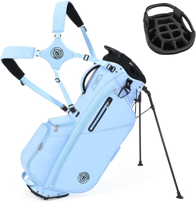Shopsource Golf Stand Bag 14 Way, Lightweight Golf Bags for Men Women with Stand, Padded Ergonomic Double Strap, Full Length Dividers, Multiple Pockets, Rain Hood - Image 1